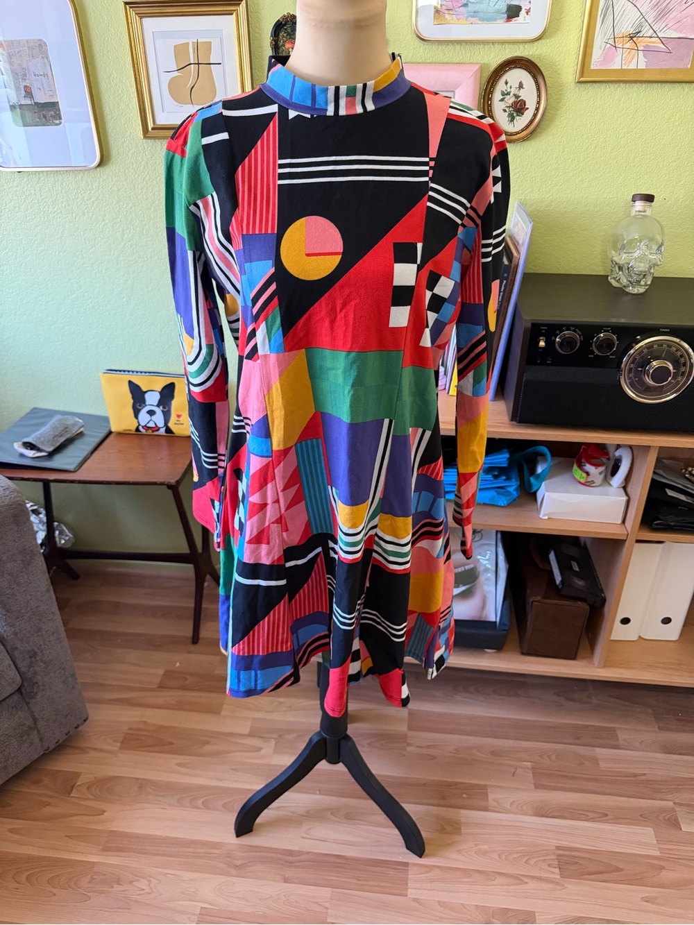 NWT Nooworks Tonya Dress in Ansley Geometric Print - Size 2X - Picture 4 of 5